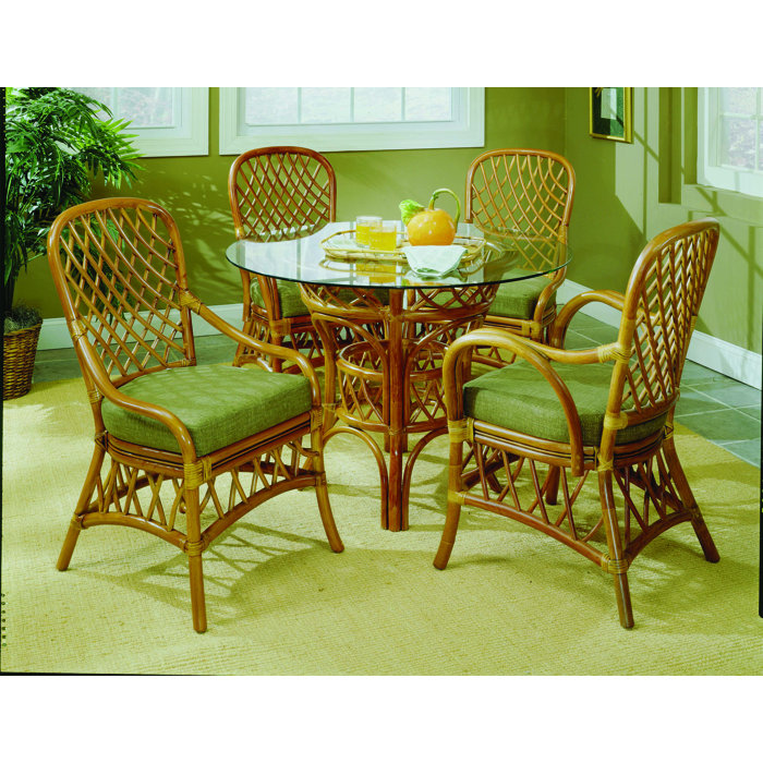 Bayou Breeze Sanders 5 Piece Pedestal Dining Set Wayfair